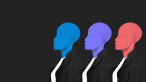 Illustration of silhouettes of women