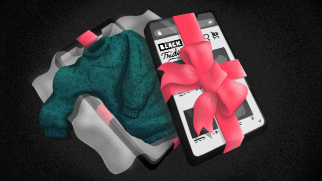Illustration of "black friday' gifts. [Dom Guzman]