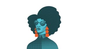 Illustration of Black woman. Something Ventured.