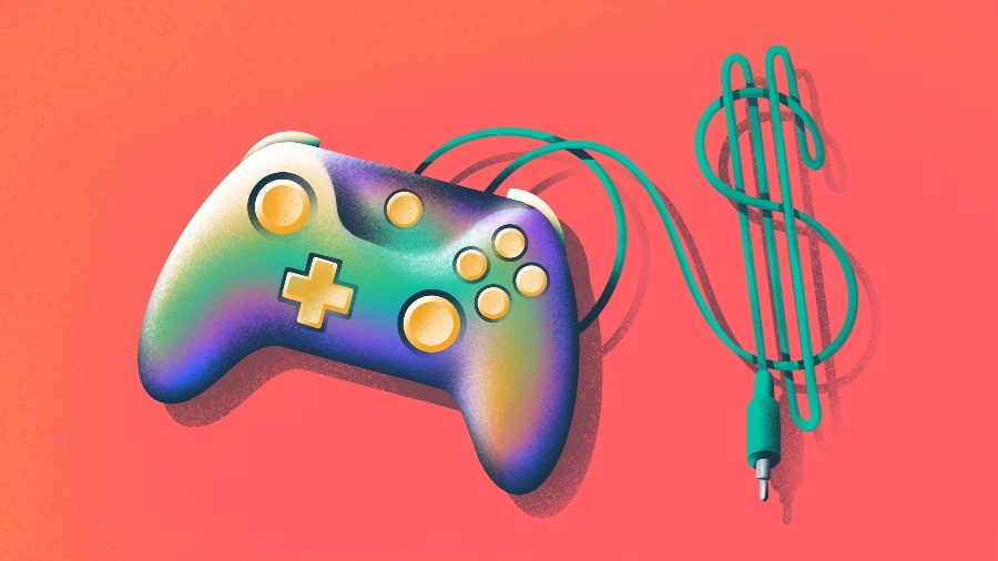 Illustration of a video game controller