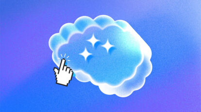 Illustration of "clicking" on an AI brain {Dom Guzman]