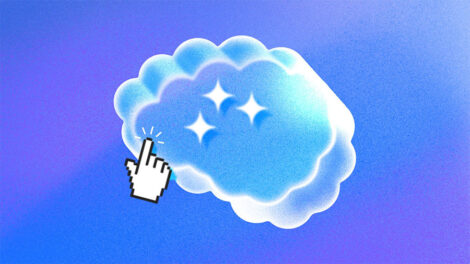 Illustration of "clicking" on an AI brain {Dom Guzman]