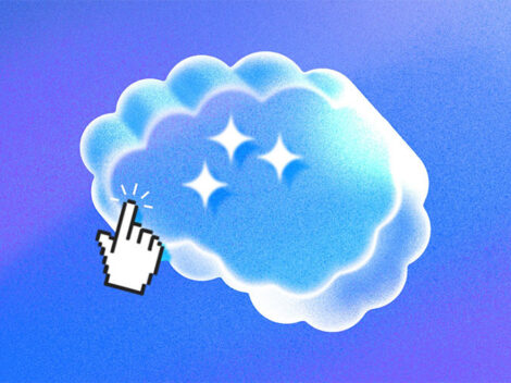 Illustration of "clicking" on an AI brain {Dom Guzman]