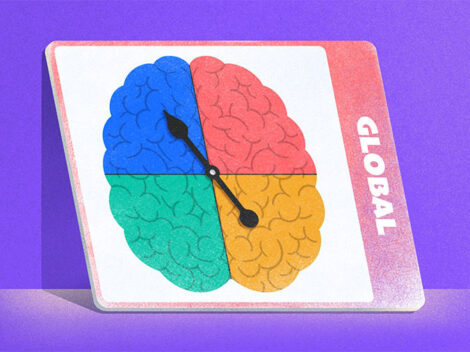 Illustration of agentive AI brain - Global - Quarterly. [Dom Guzman]