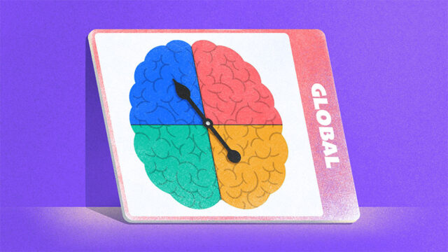 Illustration of agentive AI brain - Global - Quarterly. [Dom Guzman]