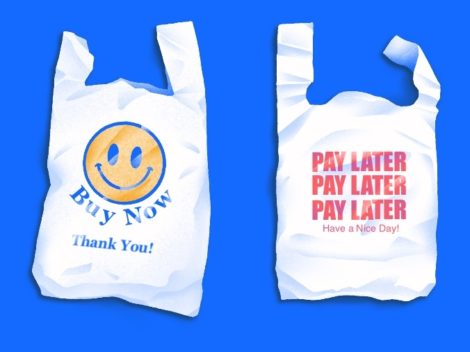 Illustration of plastic shopping bags - Buy Now, Pay Later