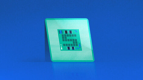 Illustration of a semiconductor chip with a dollar sign.