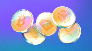 Illustration of a variety of crypto coins. [Dom Guzman]