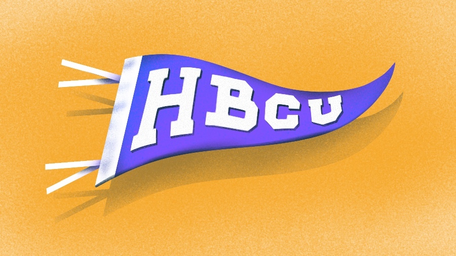 Illustration of HBCU pennant.