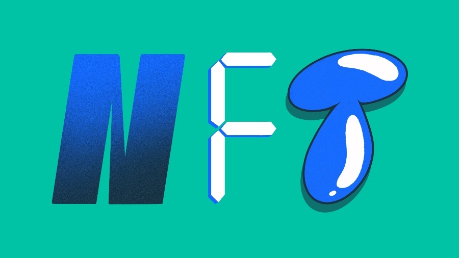 Illustration of NFT letters