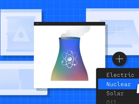 Illustration of nuclear powering AI. [Dom Guzman]