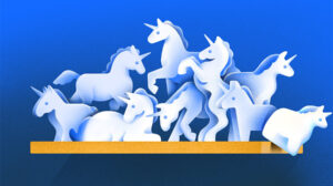 Illustration of young unicorns.