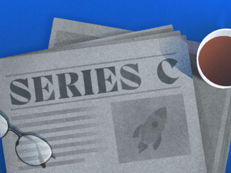 Illustration of a newspaper with Series C headline.
