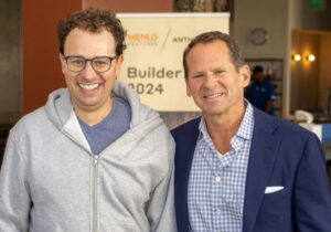 Anthropic co-founder and CEO Dario Amodei, left, with Menlo Ventures partner Matt Murphy. [photo courtesy of Menlo ventures]