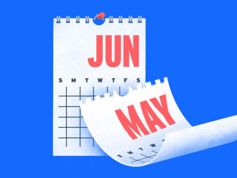 May Calendar page being torn off to make way for Jun. [Dom Guman]