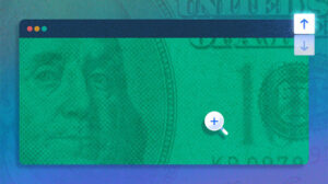 Image of expanding $100 bill ... increasing money. [Dom Guzman]