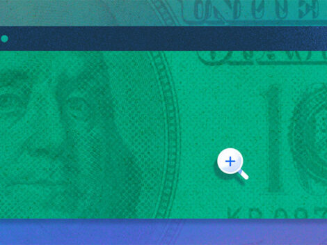 Image of expanding $100 bill ... increasing money. [Dom Guzman]