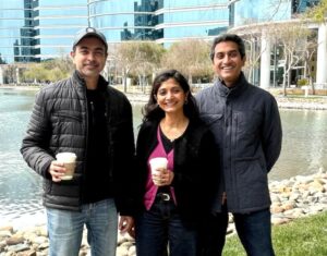 Rocksalt founders Ajoy Sajon, Anita Moorthy and Arjun Moorthy.